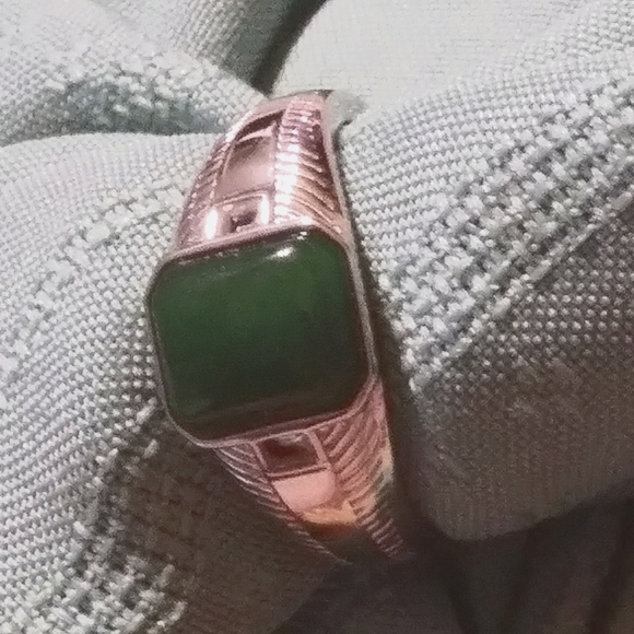 *MEN'S{BURMESE JADE}/WH./TOPAZ/STERLING.*LOWEST I CAN GO*!(14.5)